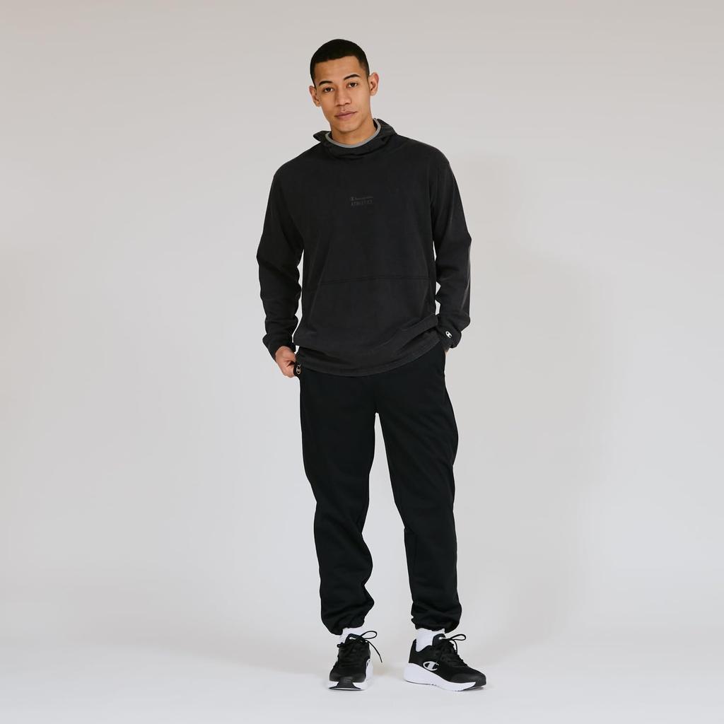 Champion Лонг с вышивкой для базовых видов спорта и брюки, стрейч, теплый, водоотталкивающий, ветрозащитный, с логотипом, для тренировок, C3-CS211-090-XL