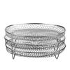 3 Layer Air Fryer Stackable Dehydrator Racks Stainless Steel Rectangle Air Fryer Basket Tray BBQ Grill Rack Kitchen Accessories