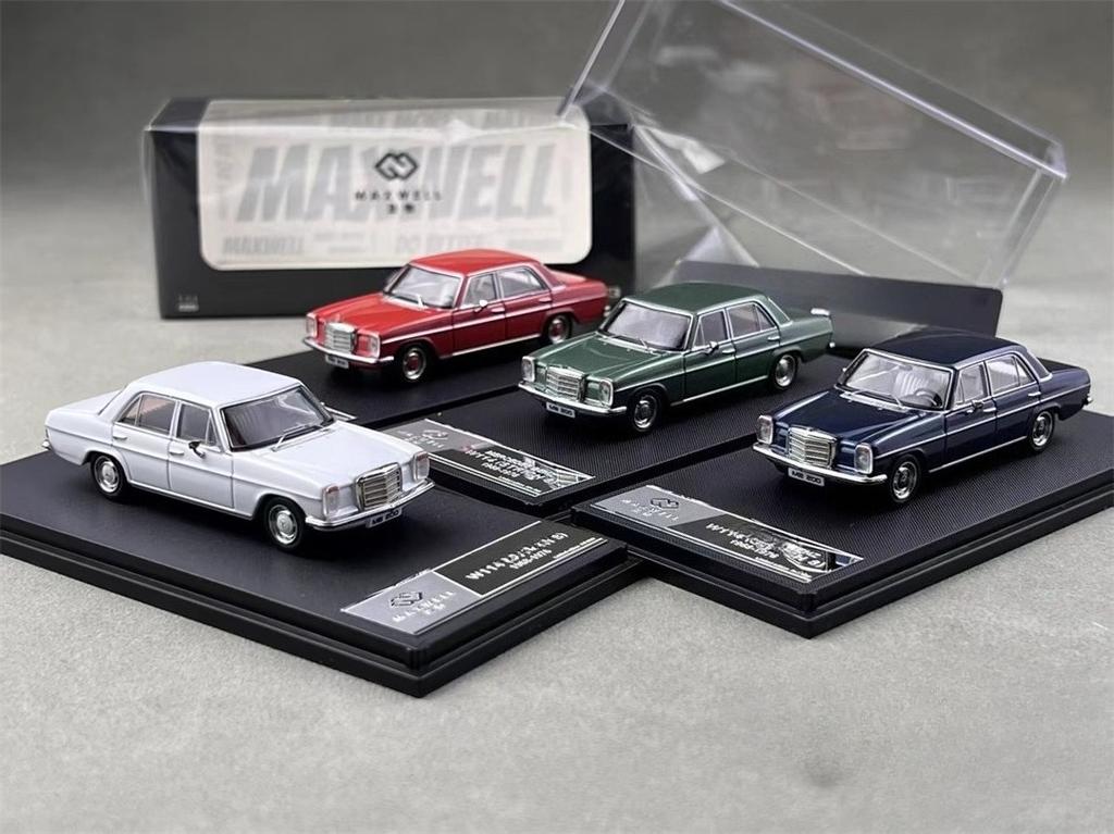 ABBZ1 Maxwell 1:64 MB 200 W114 Silver White Red Blue  Diecast Model Car