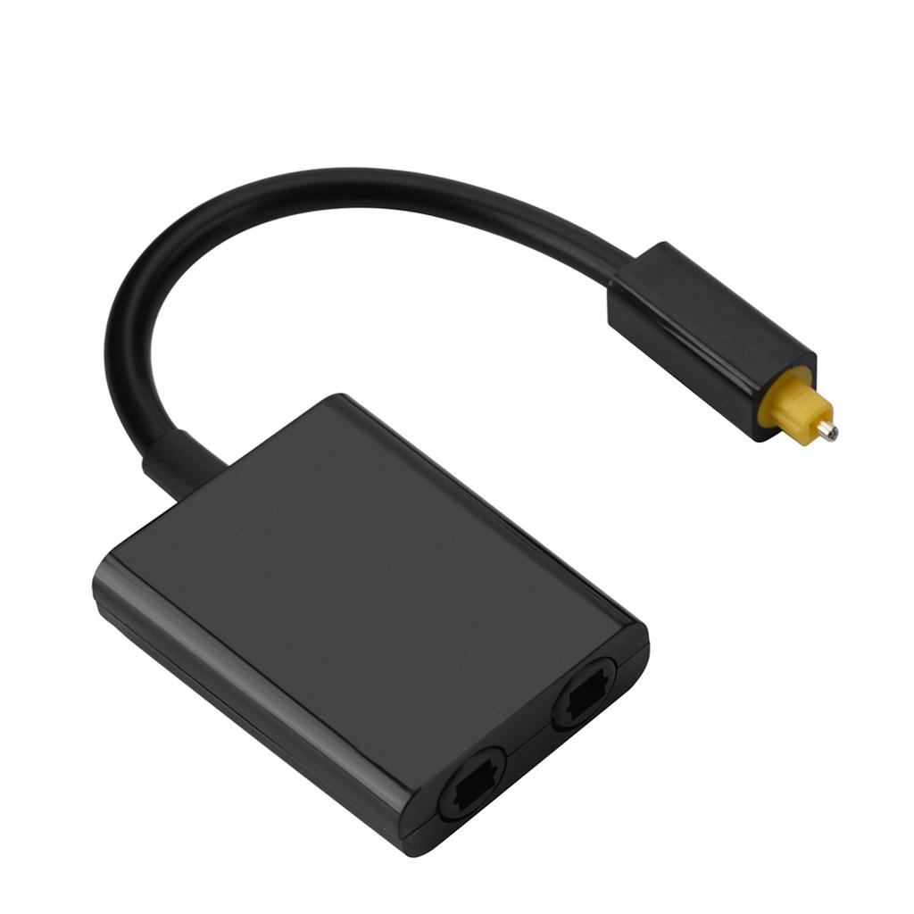 Двухпортовый цифровой оптический аудиоразветвитель Toslink, аудиокабель 1 в 2 выхода, черный