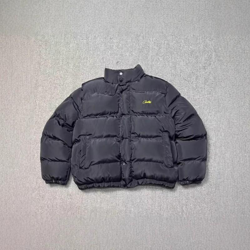 Corteiz Alcatraz Streetwear Puffer Jacket - Loose Fit Couples Winter Warmth Casual Style