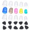 25pcs/lot Guitar Picks Kit Full-size Silicone Fingertip Cover Pressed String Finger Protector