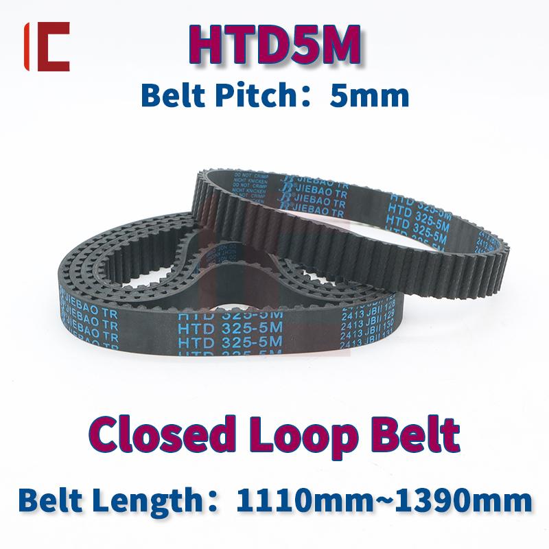 HTD 5M Timing Belt Length 1110mm to 1390mm HTD 5M Timing Pulley Belt 10mm 15mm 20mm HTD5M 25mm 30mm HTD5M Rubber Timing Belt 5M