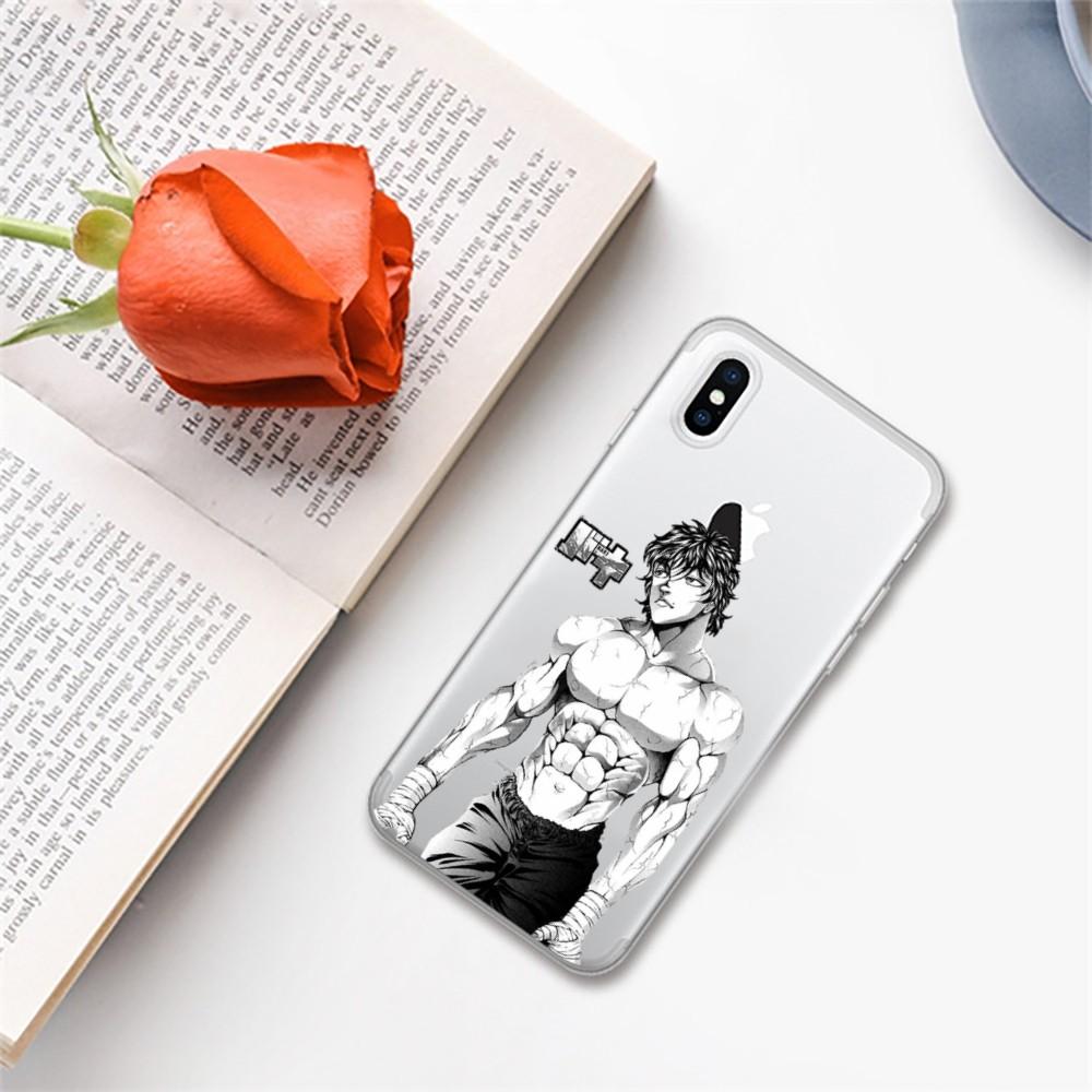 Япония Аниме Баки Чехол для телефона Для iPhone 15 14 13 12 11 Pro Max Mini X Xs XR 6 7 8 Plus SE 2020 Прозрачный чехол