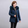 Middle-aged and Elderly Fattened Plus-size Cotton-padded Clothes for Women's Short Large-size Thickened Warm Cotton-padded Jackets