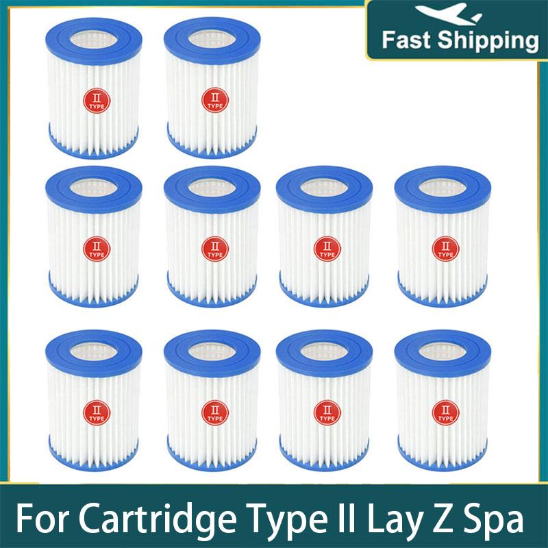 Swimming Pool Filter Compatible for Cartridge Type II, Replacement Hot Tubs Filter Compatible with Lay Z Spa Filter #58094 Pump