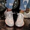 New Large-sized Dad Shoes, Sparkling Women's Sports Casual Shoes, Anti-slip Board Shoes