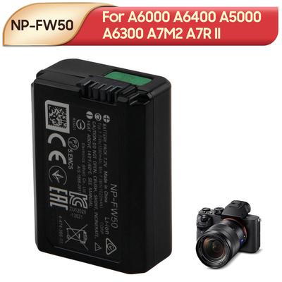 Перезаряжаемая литиевая батарея для SONY A6300 A6000 a6000 A6400 A5000 A7M2 A7R II NP-FW50 Батарея для камеры 1080 мАч