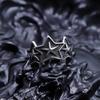 LENNIK "Triasteria" Регулируемое Звездное Кольцо Посеребренная Белая Медь Готический Панк Дерзкие Украшения для Мужчин Женщин Ретро Аксессуары Подарок