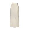 Women Maxi Skirt Elastic High Waist Hip Wrapped Long Skirt Solid Color Casual Knitting Skirt Daily Wear