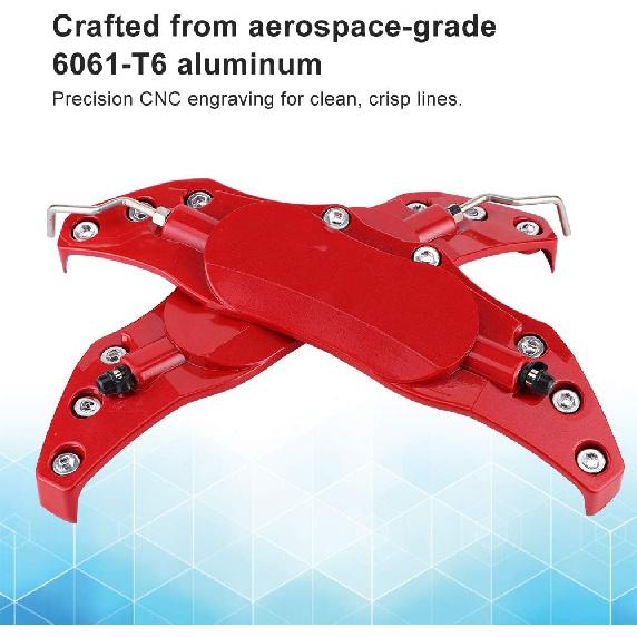 Brake Caliper Covers, Left Right Universal Red Aluminium Alloy Brake Caliper Covers, For 16-17 Inch Wheels (L)