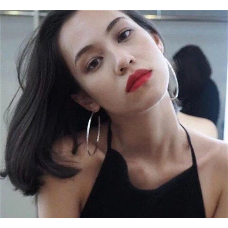 HM Silver-Plated Anti-Allergy European and American Retro Women's Big Ear Ring
