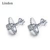 Женские серьги из медного сплава с цирконом Lindon - Серьги-подвески в подарок на свадебную вечеринку