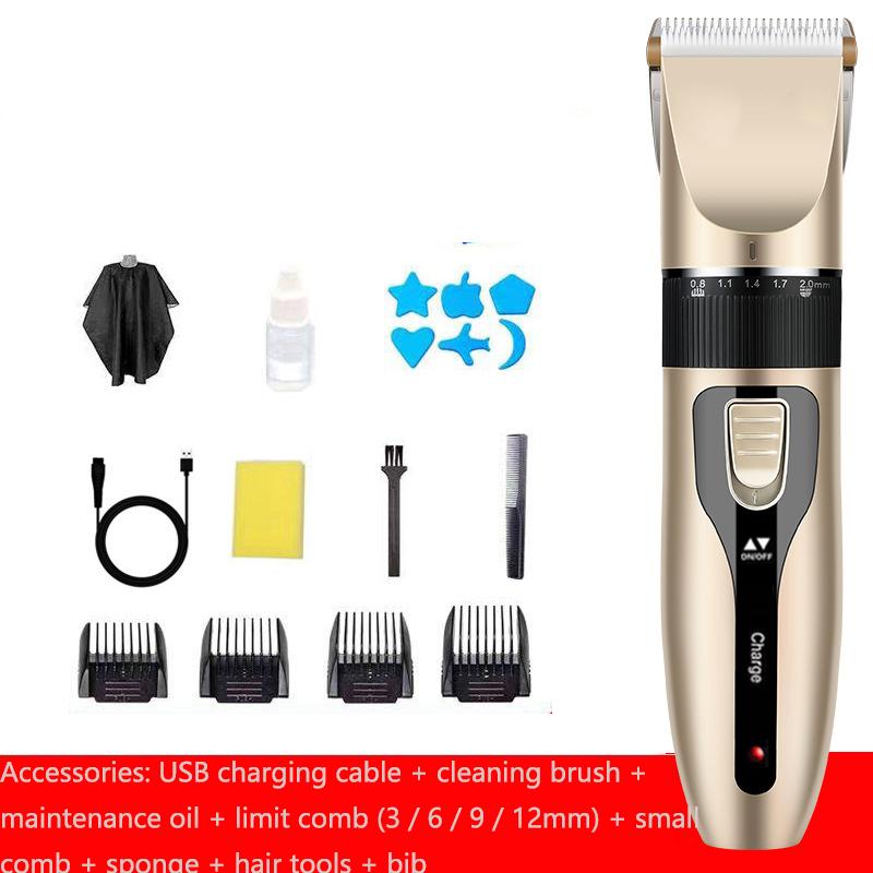 Профессиональный электрический парикмахерский набор, электрическая машинка для стрижки волос, бритва, ножницы для стрижки волос с легкой головкой, перезаряжаемая машина для стрижки волос для мужчин