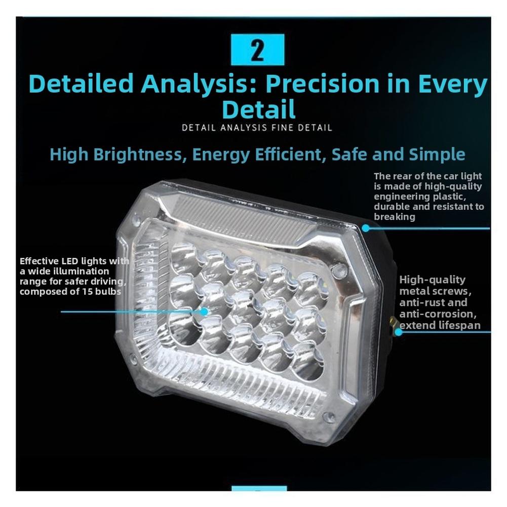 LED Headlight Waterproof for Motorcycle and Tricycle 12V 80V with Long Lasting Engineering Plastic and Bright Beam