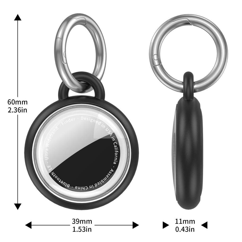 CT29 For Apple AirTag Tracker Waterproof Case Shockproof TPU Protective Cover with Hook