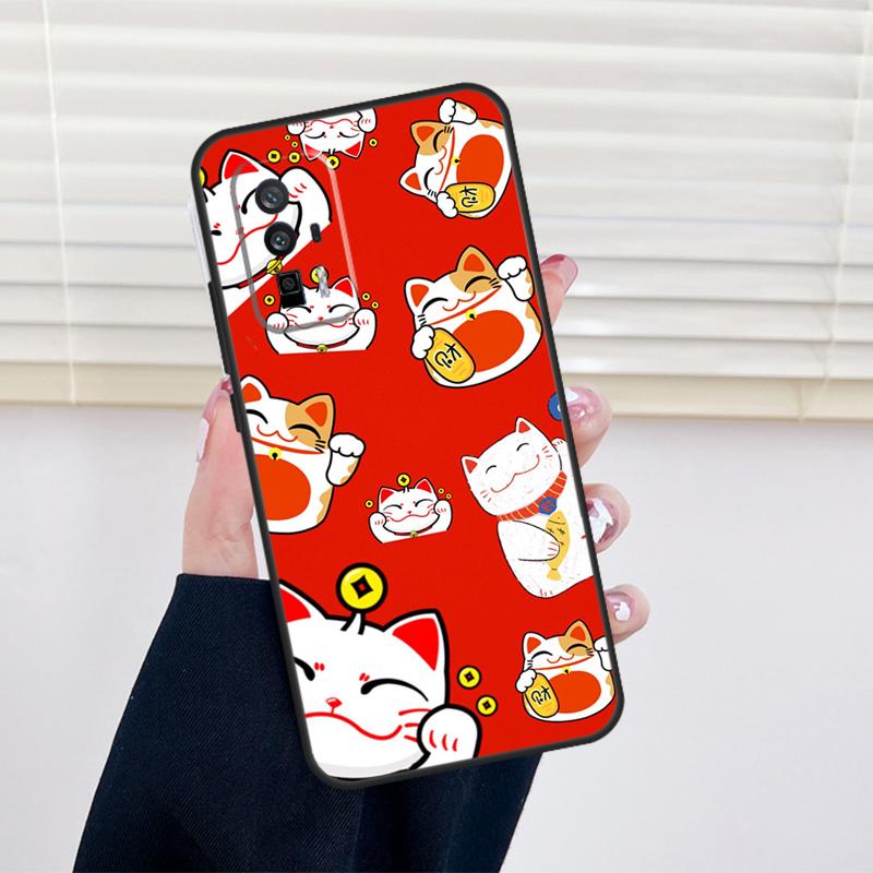 cute lucky cat Cover For Xiaomi 14T Pro 11T 12T 13T 13 14 15 Ultra POCO X6 X7 Pro X3 X5 F5 F6 M6 Pro Case