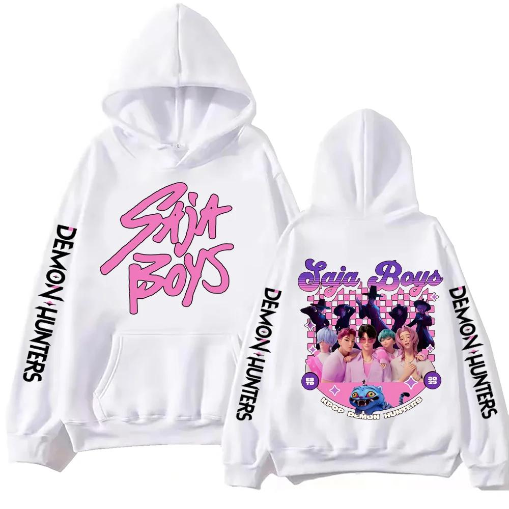 Saja Boys KPop Графическое худи Охотники на демонов Харадзюку Хип-хоп Y2k Худи Пуловер Топы Осень Зима Длинные рукава Толстовка