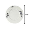 NARUMI Plate, Black with Botanical Design, 27cm, Stylish, Suitable for Dinner, Lunch, One-Plate Meal, Microwave Safe, Made in Japan, 51230-5462