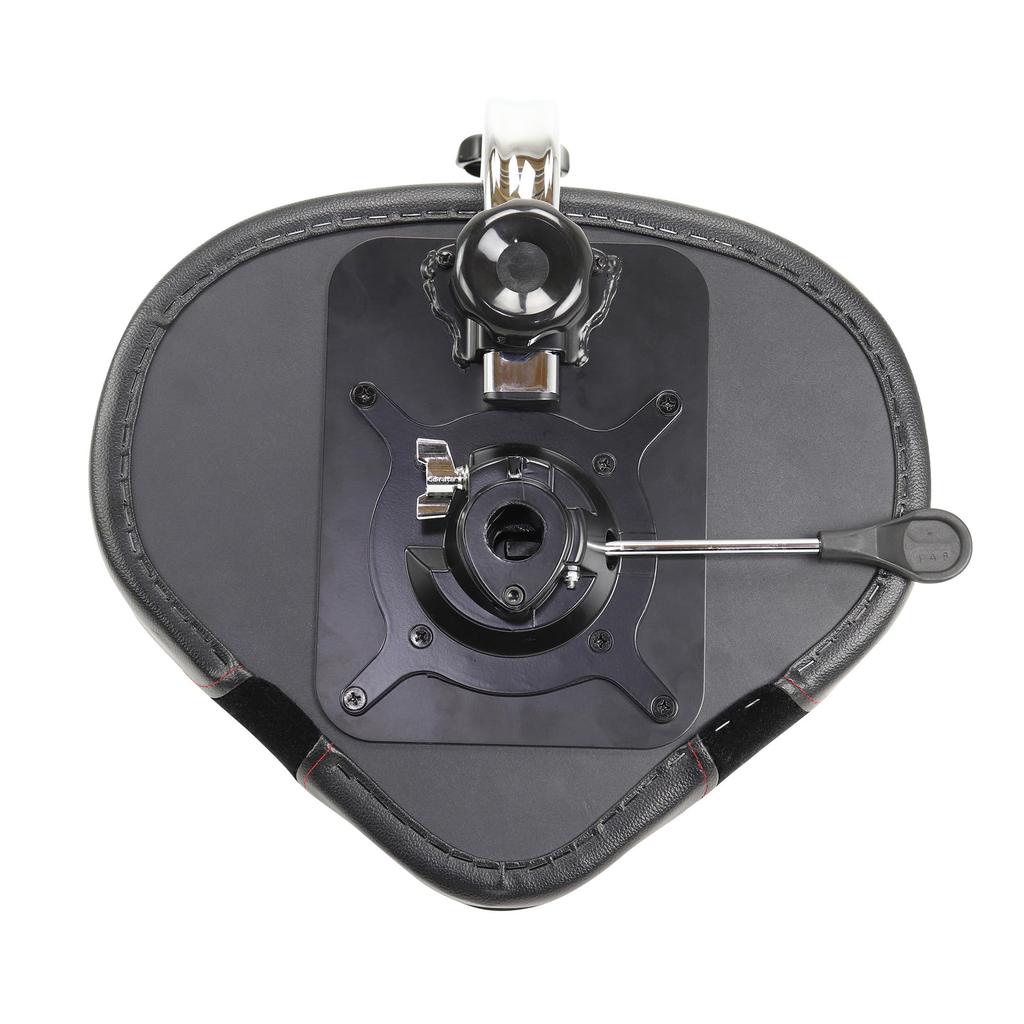 GIBRALTAR Drum Stool Drum Stool 9000 Series Moto Saddle with Backrest Hydraulic 9608HMB Vinyl Quick Double Strut Super Foot Rubber (Diameter 48cm,