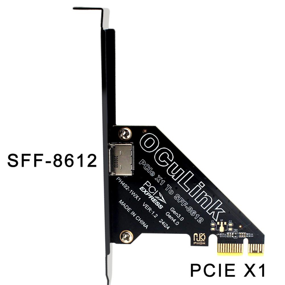 PCIe X16 To SFF 8611&8612 Adapter Card PCIe 4.0 X4 To Oculink Adapter PCle4.0 PCIe X1 SSD To U.2 OCUlink SFF-8612 Adapter Card