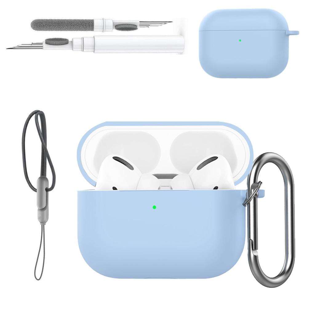 Для Airpods Pro 3 Чехол Крышка Защитный Силиконовый Чехол для Наушников (с карабином + шнурком + чистящим карандашом) Чехол для Airpods Pro 3