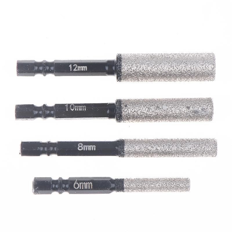 2Pcs 5-12Mm Vacuum Brazed Dry Drill Bit Set - Dual-Purpose Dry/Wet Use For Porcelain/Granite/Tile/Marble