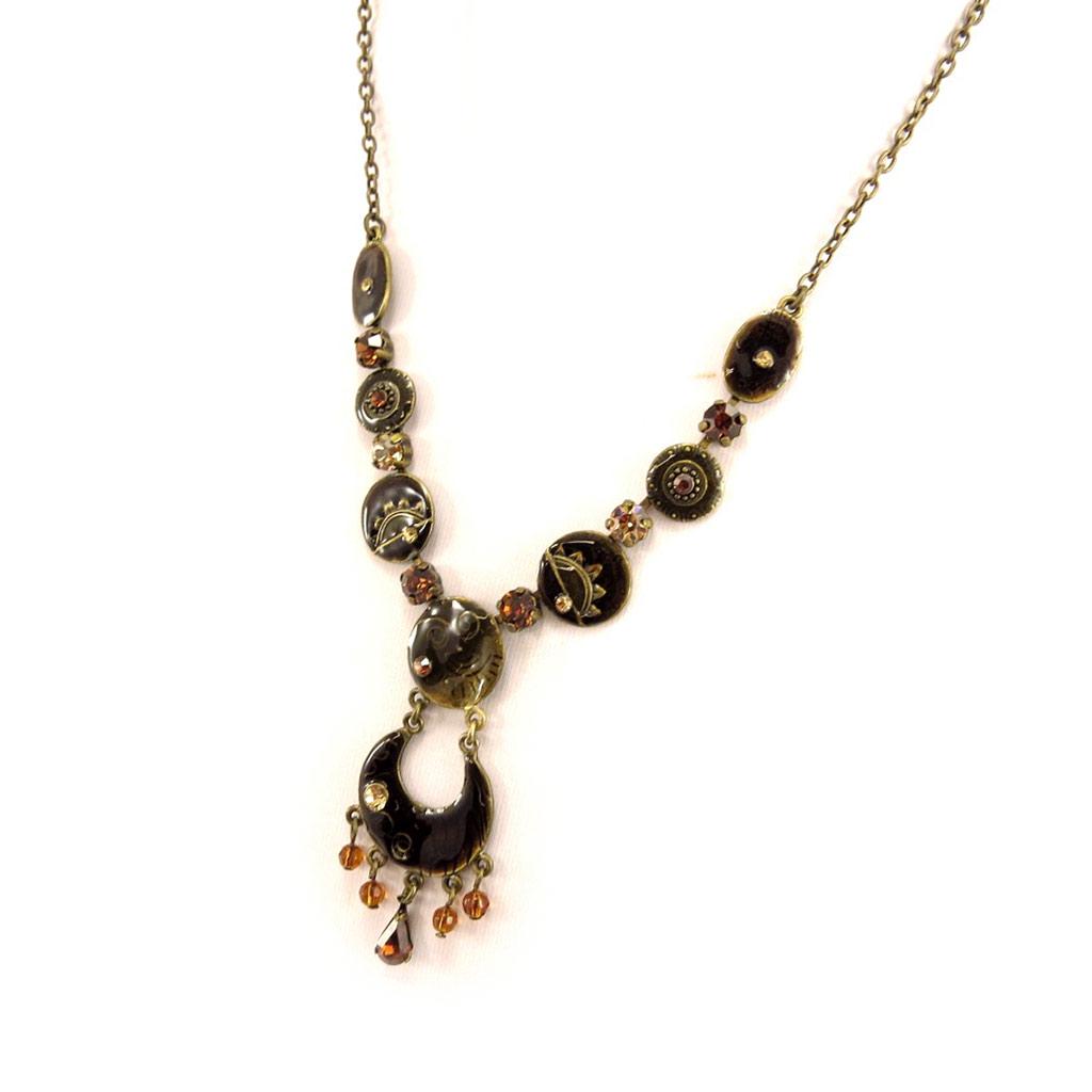 Les Trésors De Lily [D7828] — Коричневое дизайнерское колье «Федра»