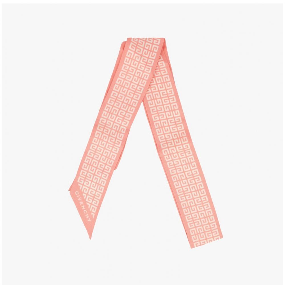 Givenchy 4g Monogram Print Skinny Twill Silk Scarf Bg00axg002 601 Gw5120 Ss907 2