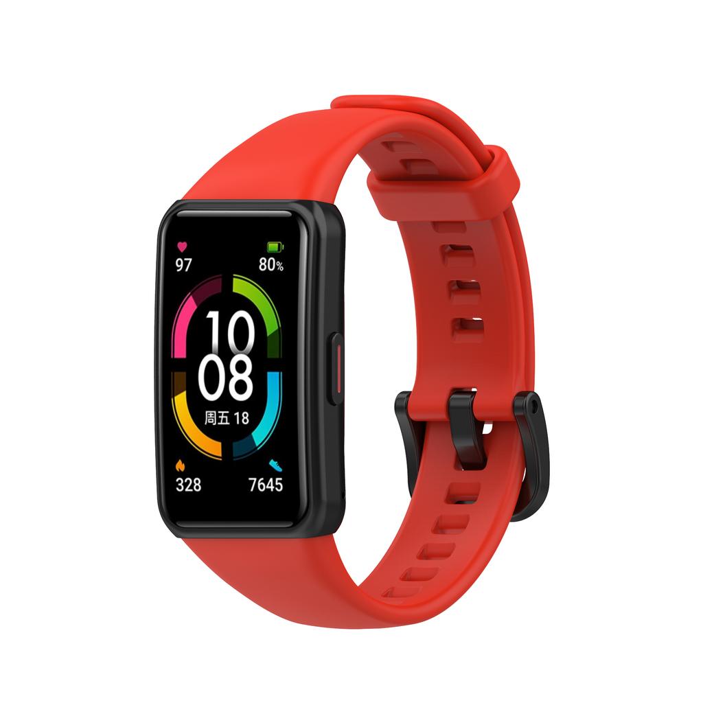 Силиконовый ремешок Совместим с Huawei Band 6/Honor Band 6 Оригинальный сменный ремешок для умного браслета Huawei Band 6