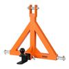 3 Point Trailer Hitch with 50.8mm Receiver, 3 Pt Quick Hitch Attachment with Trailer Ball, Tractor Tow Drawbar Adapter for Category 1, Kubota,