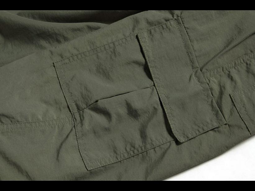 Мужские быстросохнущие уличные брюки и съемные шорты с защитой от солнца и вышитым логотипом