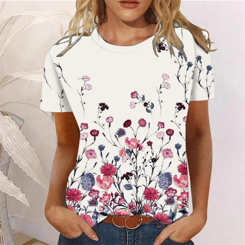 Sunflower Women's T-shirt O-neck Short Sleeve Printing Female Clothes Fashion Street T Shirt Girls Summer Casual Top Tees
