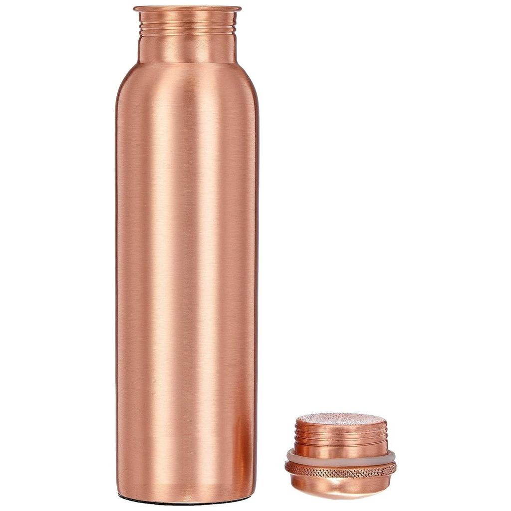 Copper Water Bottle | Pure Copper Water Bottle I Leak Proof & Rust Proof I Copper Bottle for Home, School & Office | Matte Finish | 950 Ml | Set of 2