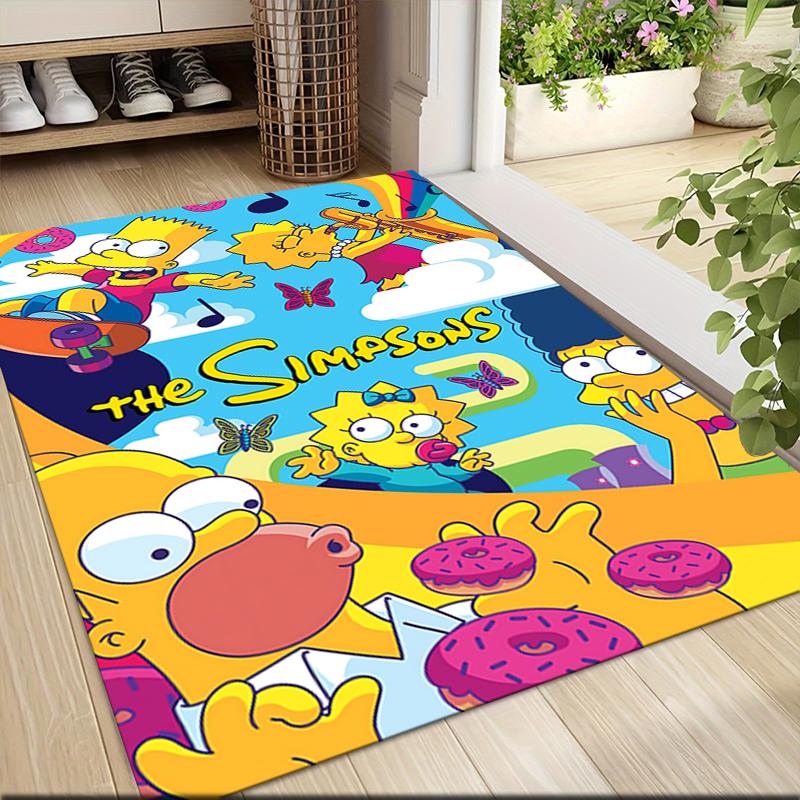 Simpsons Family Adventure Carpet Rug Soft Washable Antislip Home Living Room Sofa Mats Personalized Christmas Rug