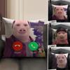 Смешная наволочка John Pork Is Calling Натуральный лен Органическая ткань Двусторонняя печать Диван Домашний декор Подарок Наволочка
