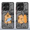 Чехол-накладка для телефона Funda Back для Xiaomi Redmi Note 14 11 A4 14C 13C 10 12 13 Pro Plus 9S Милая Капибара