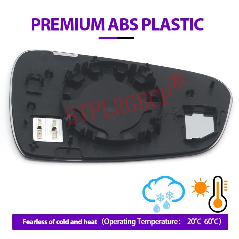 Stplrgecp Passenger Driver Side Left or Right Door Side Heated Wing Mirror Glass Lens for Tesla Model S 2012-2022