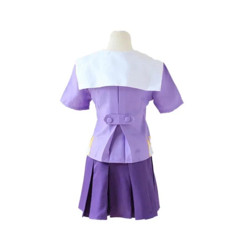 Gasai Yuno Косплей Аниме Дневник будущего Gasai Yuno Mirai Nikki Косплей Костюм Школьная форма Бант Короткая юбка Парик Костюмы на Хэллоуин