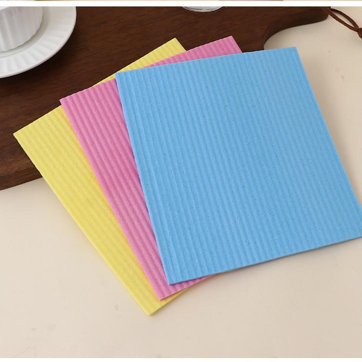 Набор губок и салфеток для посуды из древесной массы и хлопка - Не оставляет разводов, Впитывающие, Прочные для использования на кухне