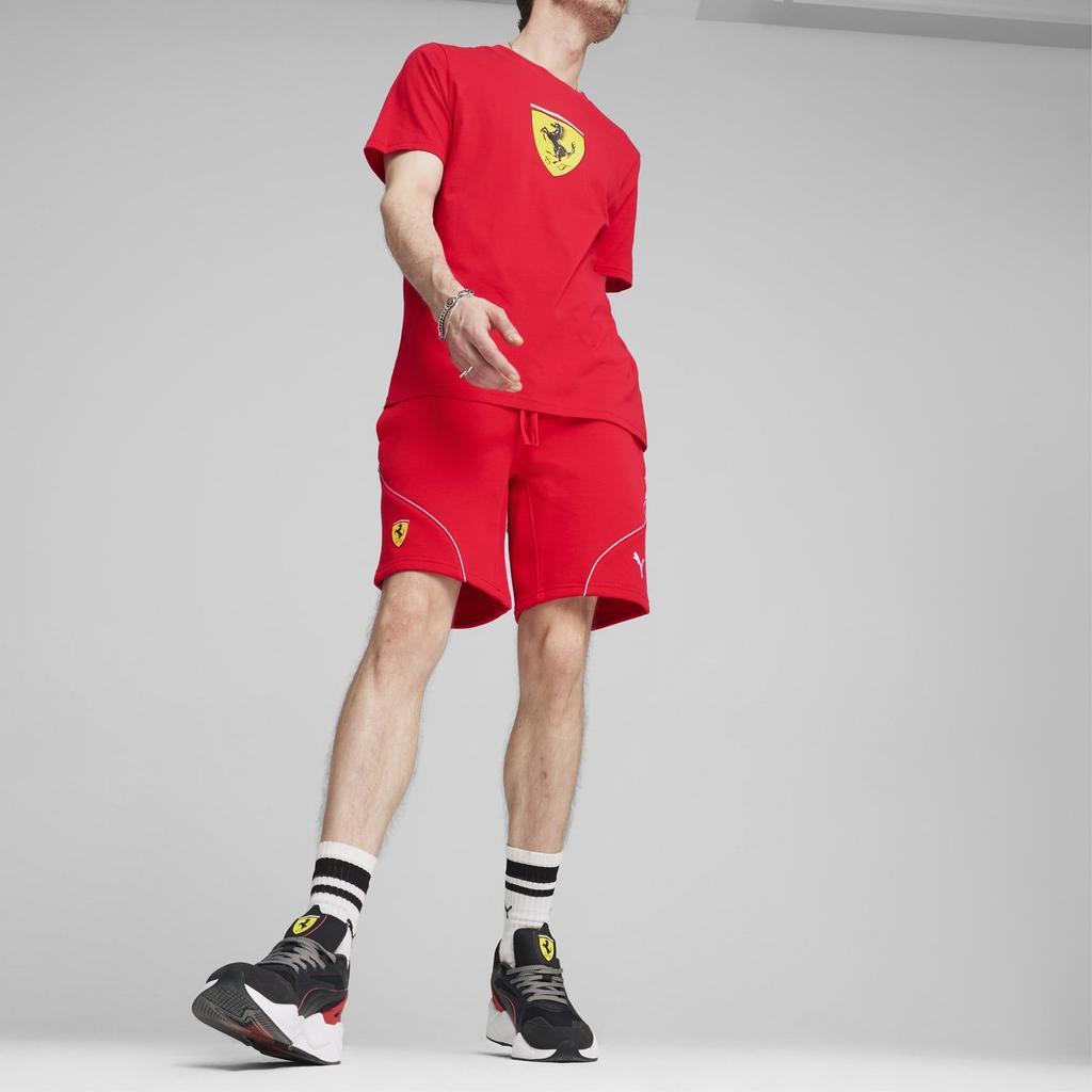 Puma Ferrari Logo Casual Crew Neck T-Shirt Men Tops Racing-Red 623805-02