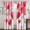 3D-печать розовых влюбленных ко Дню святого Валентина, элегантные тонкие шторы для гостиной, спальни, декор, 2 шт., бесплатная доставка