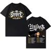 Rapper Santa Fe Klan Unidos Tour Tee Mens Harajuku Casual Fashion Crewneck Short Sleeves Tops 2026 Summer Pop Music Streetwear