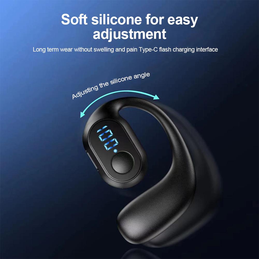 Bluetooth 5.3 наушники Signle цифровой дисплей спортивная гарнитура беспроводной ушной крючок наушники HiFi стерео шумоподавление вкладыши