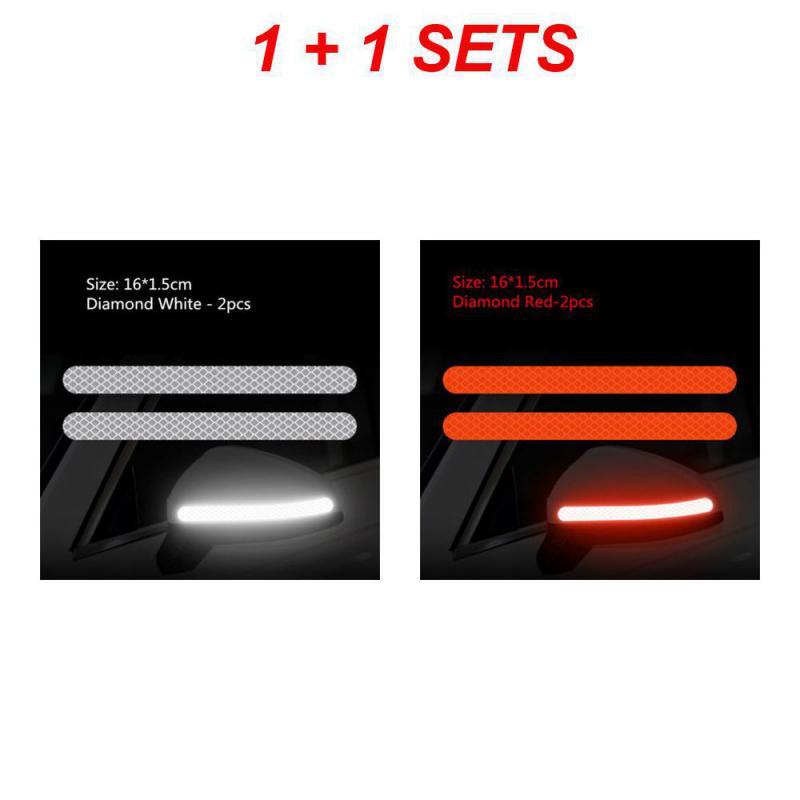 2/3/4SETS Reflective Film Reflective Warning Universal Long Service Life Strong Reflectivity. Car-styling Accessories