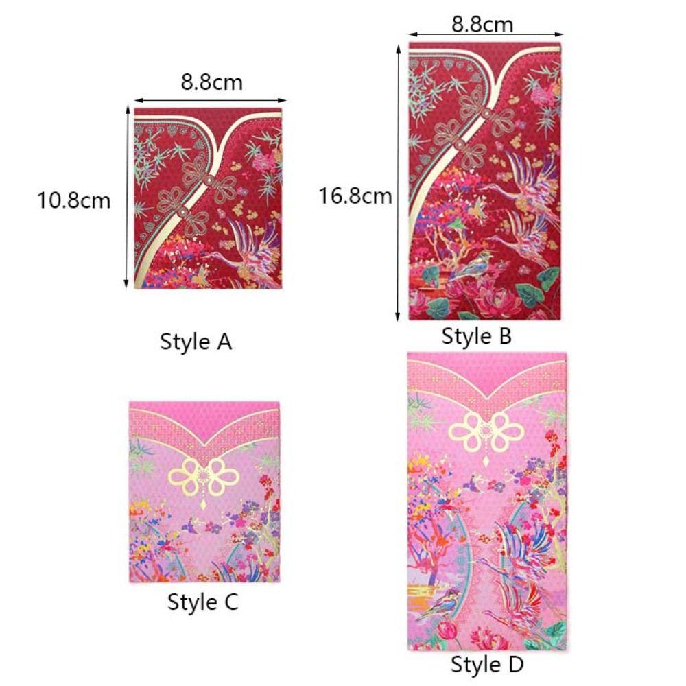 Rectangular Cheongsam Red Envelope Solid Red Packet Qipao Lucky Money Bag Kids