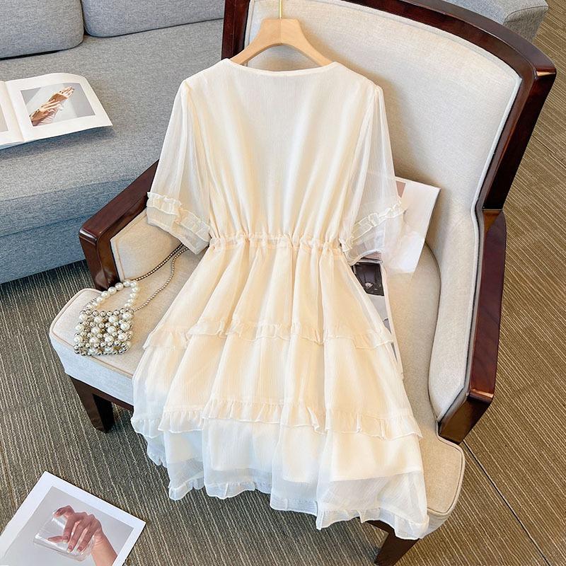 Платье для женщин больших размеров, летнее, новое, простое, для пожилых людей, платье Sense Cake