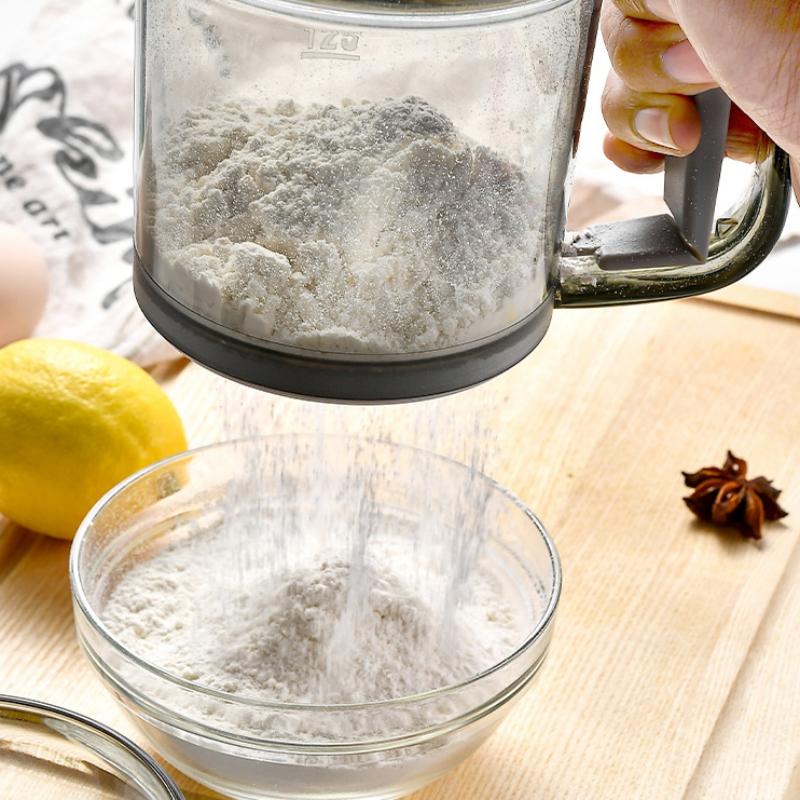 Ручной полуавтоматический фильтр для муки Пластиковое ручное сито для муки