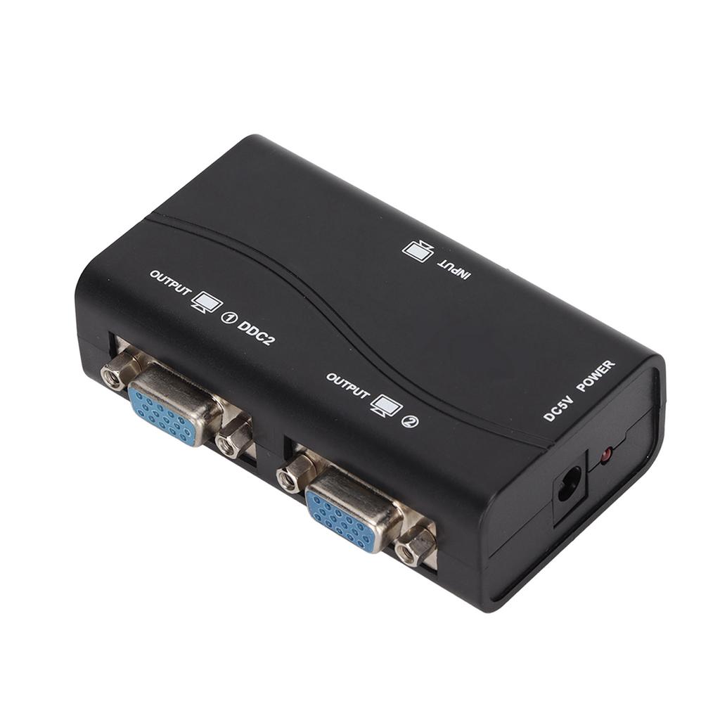 Разветвитель VGA 1 в 2, 250 МГц, питание от USB, 1920x1440, 1080P, видеоразветвитель для дублирования экрана