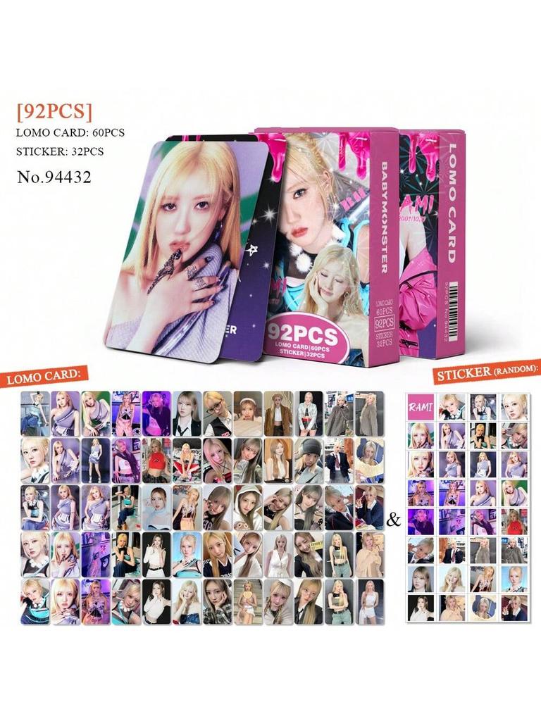 babymoster 60lomo card 32 stickers boxed HD photo card LOMO card Support peripherals Valentine's Day gifts Small gifts